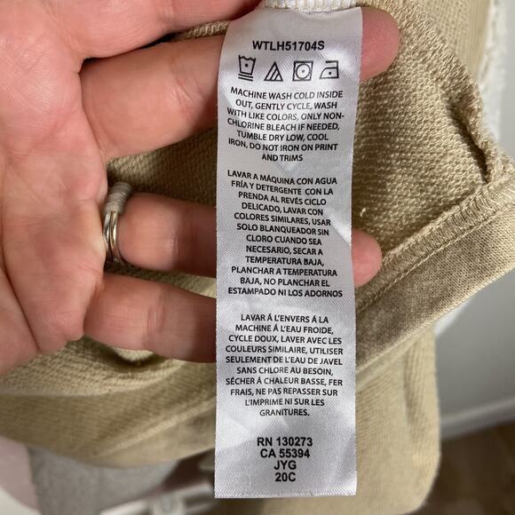 Wrangler Retro Faux Suede Shearling Jacket Size‎ S Beige Brown Sweatshirt Knit - Picture 7 of 8